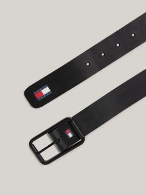 schwarz wendegürtel aus leder für herren - tommy jeans