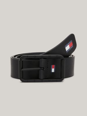 schwarz wendegürtel aus leder für herren - tommy jeans