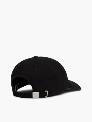 black elongated flag denim baseball cap for men tommy jeans