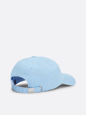 blue elongated flag denim baseball cap for men tommy jeans