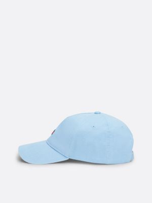 blue elongated flag denim baseball cap for men tommy jeans