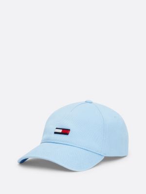 blue elongated flag denim baseball cap for men tommy jeans