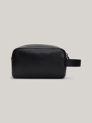 pochette toilette archive con logo nero da uomini tommy jeans