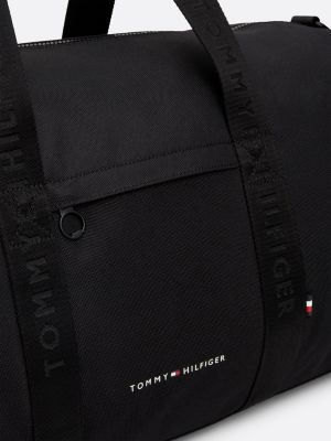 Repeat Logo Strap Duffel Bag Black Tommy Hilfiger