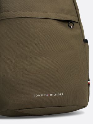 zaino con custodia per laptop e logo verde da uomini tommy hilfiger