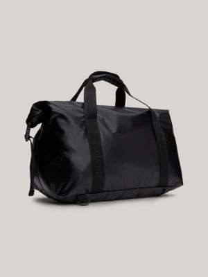 black multistrap duffel bag for men tommy hilfiger