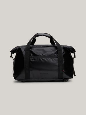 black multistrap duffel bag for men tommy hilfiger