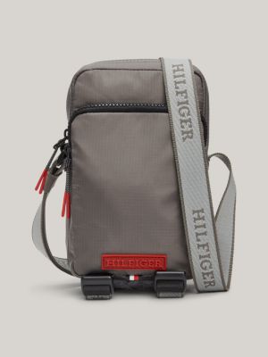 borsa reporter hilfiger monotype con logo grey da uomini tommy hilfiger