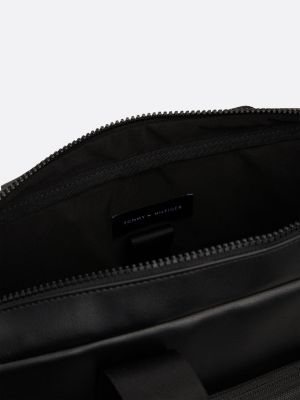 black contrast pocket laptop bag for men tommy hilfiger