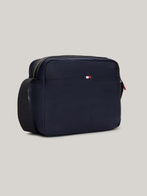 blue logo patch small messenger bag for men tommy hilfiger