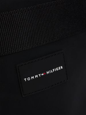 borsa a tracolla piccola con patch logo nero da uomini tommy hilfiger