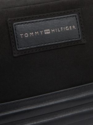 black casual water repellent camera bag for men tommy hilfiger