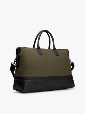 sac duffle casual à logo noir pour hommes tommy hilfiger