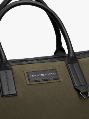 sac duffle casual à logo noir pour hommes tommy hilfiger