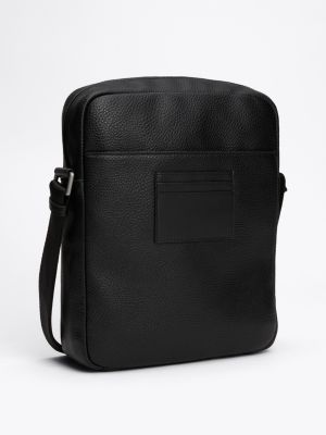 Reportertasche mit Metall-Logo | Schwarz | Tommy Hilfiger 