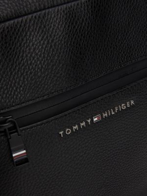 Reportertasche mit Metall-Logo | Schwarz | Tommy Hilfiger 
