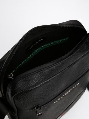 Reportertasche mit Metall-Logo | Schwarz | Tommy Hilfiger 