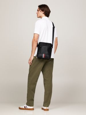 Reportertasche mit Metall-Logo | Schwarz | Tommy Hilfiger 