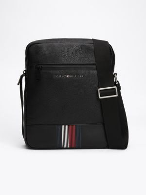 Reportertasche mit Metall-Logo | Schwarz | Tommy Hilfiger 