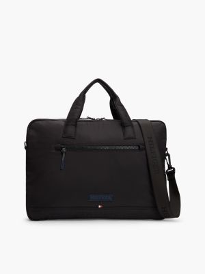 Hilfiger Monotype Laptop Bag Black Tommy Hilfiger