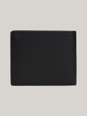 Dickies Leren Trifold Portemonnee voor heren, Zwart, Eén Maat