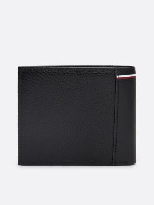 Textured Leather Bifold Wallet | Black | Tommy Hilfiger