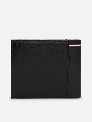 schwarz bifold-brieftasche aus leder für herren - tommy hilfiger