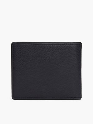 blauw casual leren bifold portemonnee voor heren - tommy hilfiger