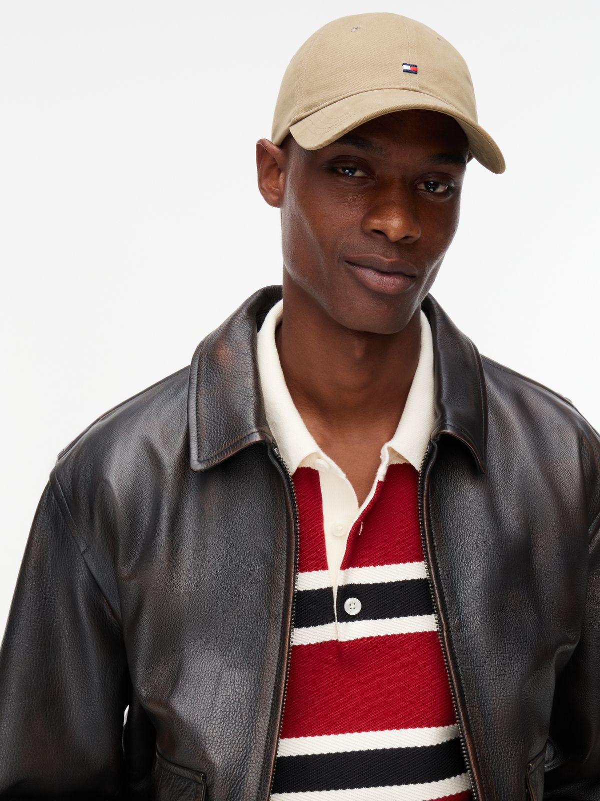 Hilfiger Flag 1985 Six-Panel Baseball Cap — Beige