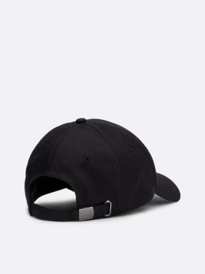 cappello da baseball con logo ricamato nero da uomini tommy hilfiger