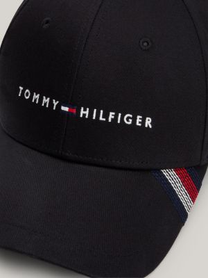 Logo Embroidery Six-Panel Baseball Cap | Black | Tommy Hilfiger