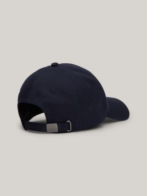 cappello da baseball con logo ricamato blu da uomini tommy hilfiger