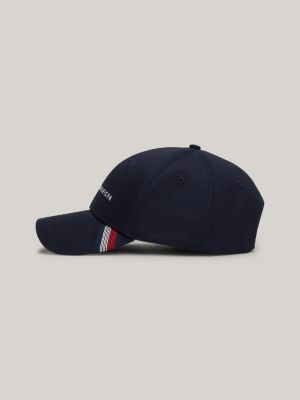 cappello da baseball con logo ricamato blu da uomini tommy hilfiger