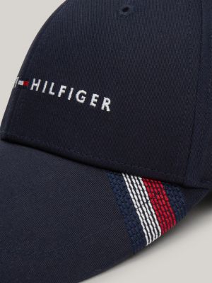 cappello da baseball con logo ricamato blu da uomini tommy hilfiger