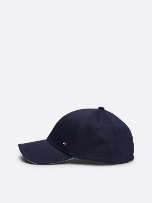 cappello da baseball corporate a sei sezioni blu da uomini tommy hilfiger