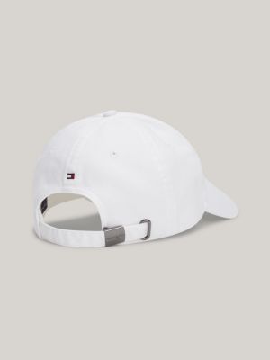 white hilfiger monotype six-panel baseball cap for men tommy hilfiger