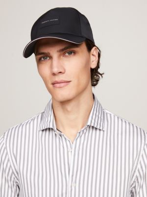 black corporate five-panel baseball cap for men tommy hilfiger