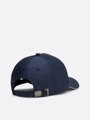 cappello da baseball corporate con patch logo blu da uomini tommy hilfiger