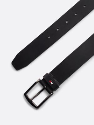 black enamel flag leather belt for men tommy hilfiger