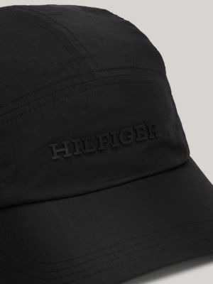 black hilfiger monotype logo baseball cap for men tommy hilfiger