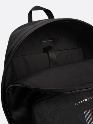 black metal logo dome backpack for men tommy hilfiger