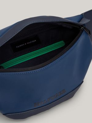 blue hilfiger monotype colour-blocked bum bag for men tommy hilfiger