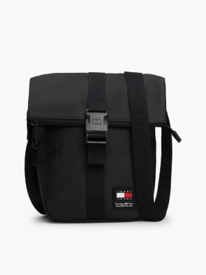 borsa essential a tracolla ripiegabile black da uomini tommy jeans