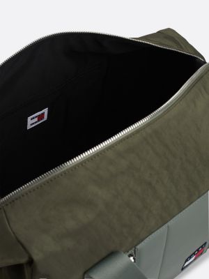 green contrast pocket badge duffel bag for men tommy jeans