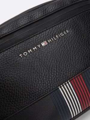 black metal logo bum bag for men tommy hilfiger