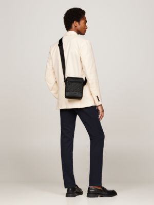 TH Monogram Small Reporter Bag Black Tommy Hilfiger