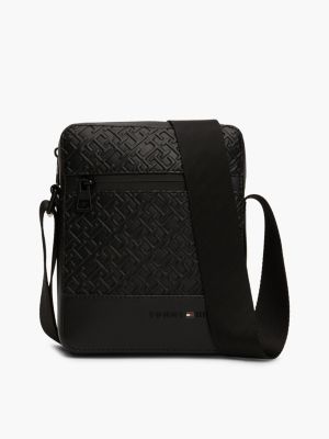 Reportertasche mit Metall-Logo | Schwarz | Tommy Hilfiger 