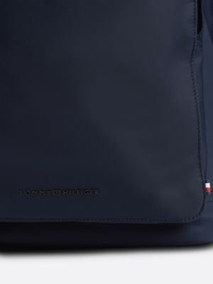 zaino con logo in rilievo blu da uomini tommy hilfiger