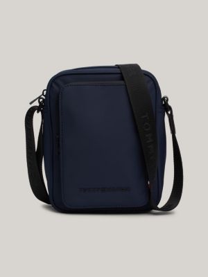 borsa reporter piccola con logo in rilievo blue da uomini tommy hilfiger