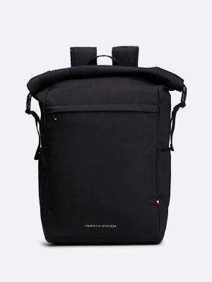 Logo Roll Top Backpack Black Tommy Hilfiger